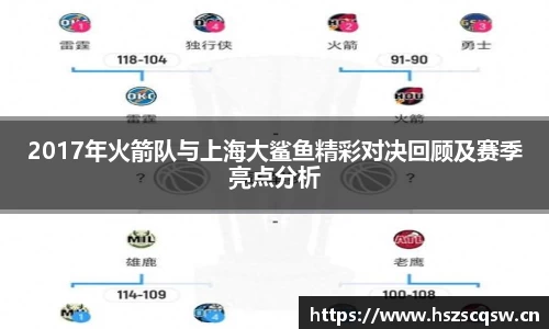 2017年火箭队与上海大鲨鱼精彩对决回顾及赛季亮点分析